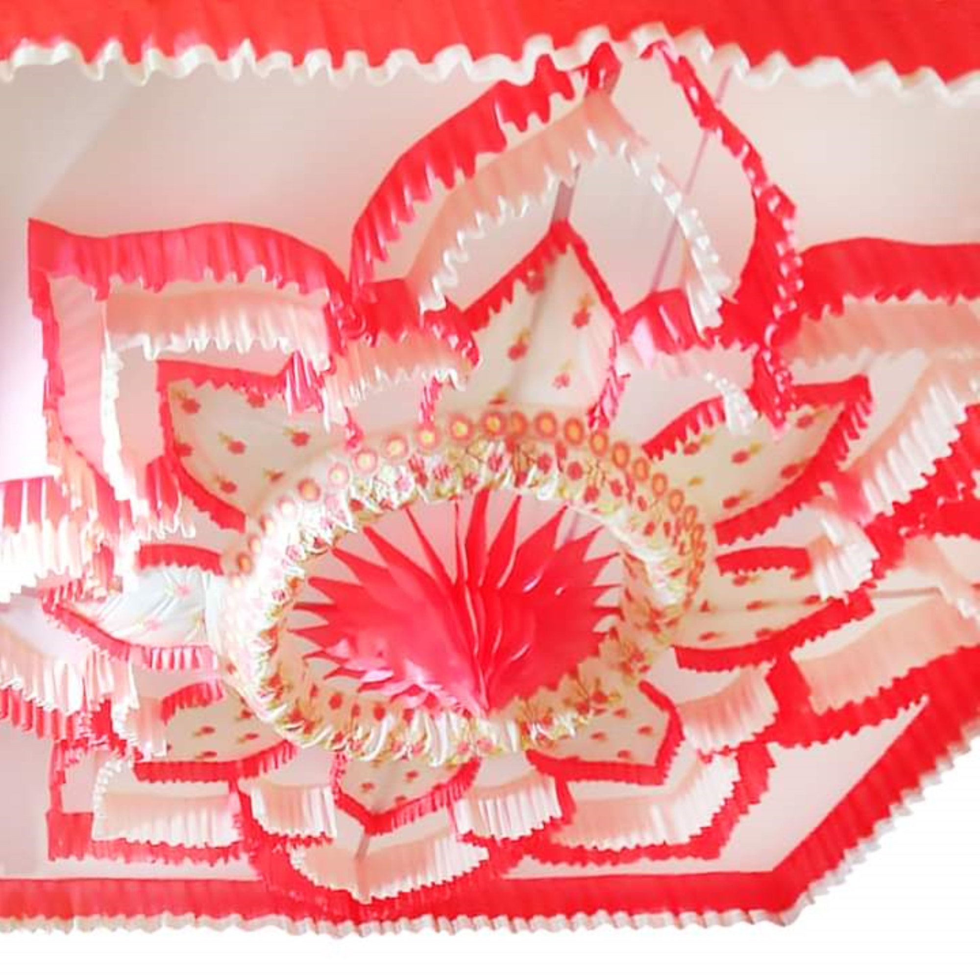 Multicolor Fiber Wedding Ceiling Shamiyana, For Shadi Function, Size: 15*15